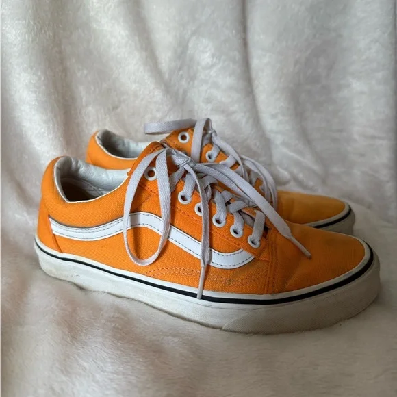 Vans Orange and White Unisex Sneakers - Picture 2 of 8